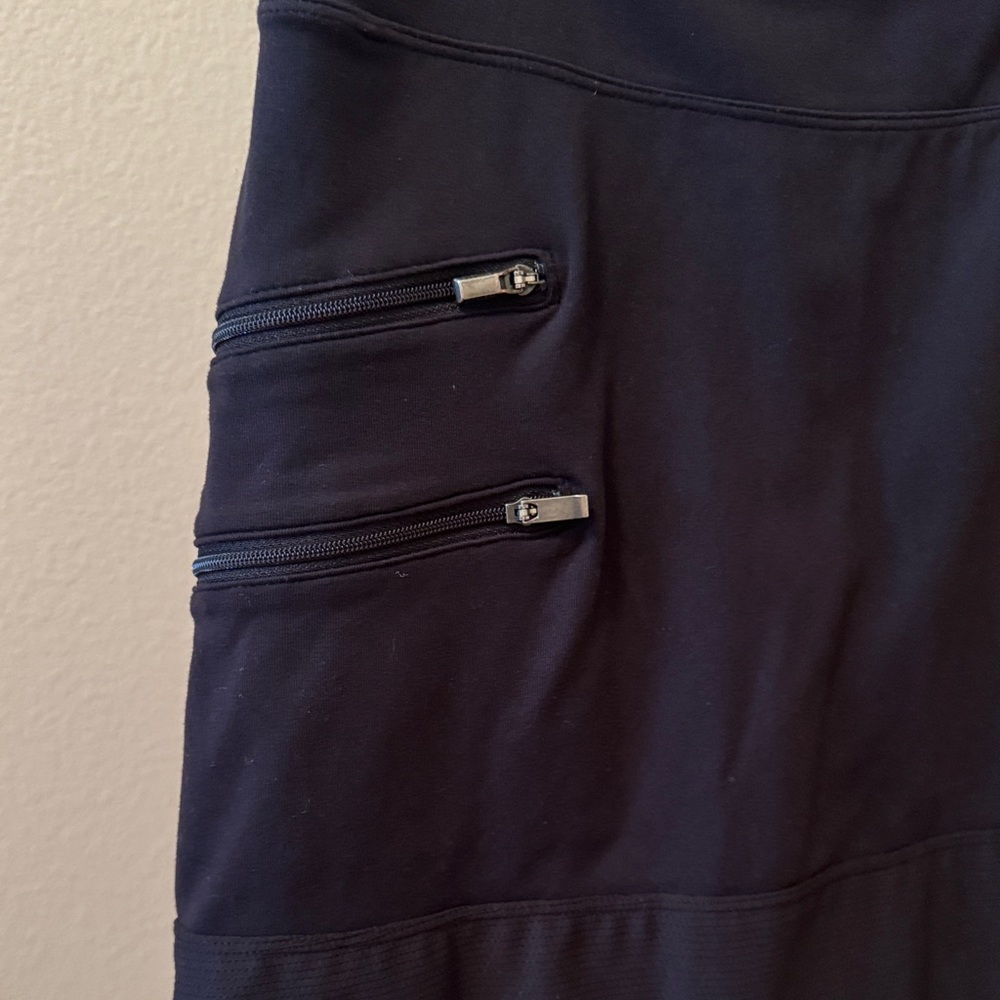 Athleta Black Mini Skirt with Zipper Accents - Picture 3 of 6